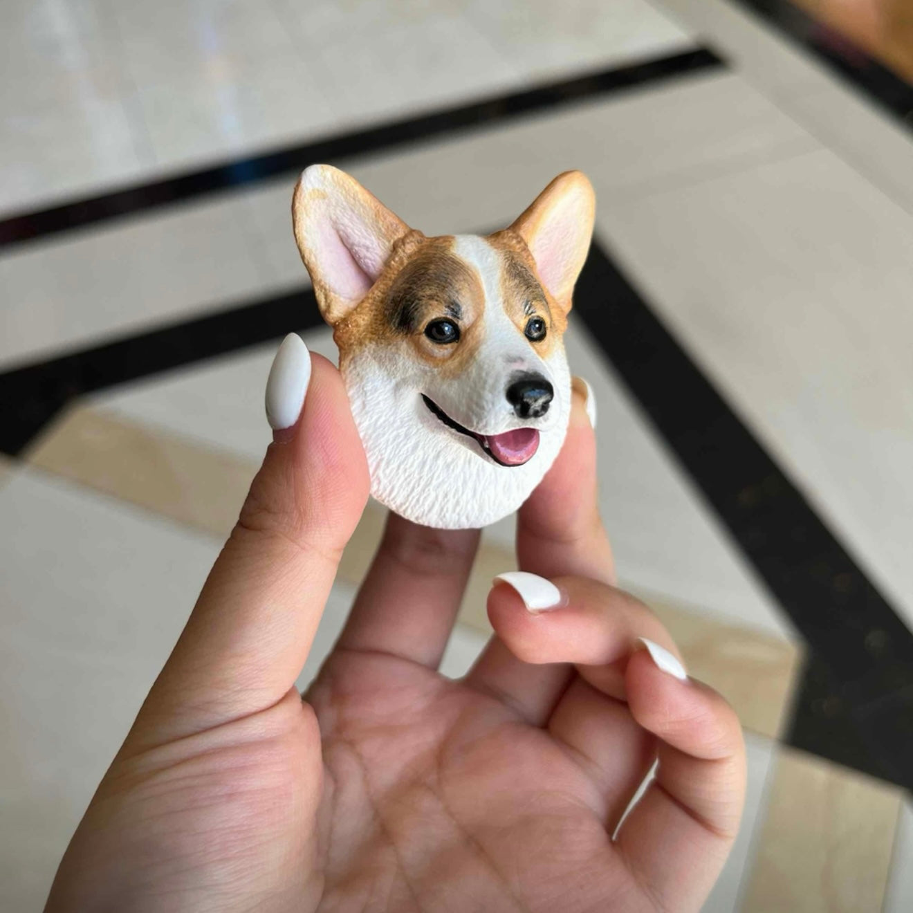 Hand-Engraved Custom Pet Head Fridge Magnet