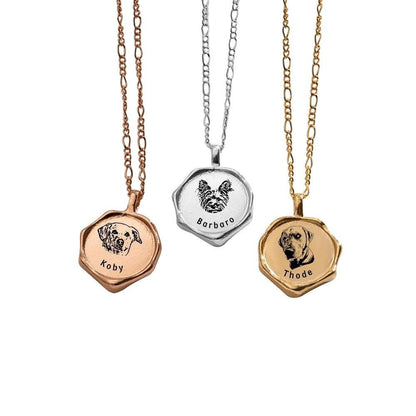 Personalised Pet Necklace | Deep Engraved Photo Jewellery